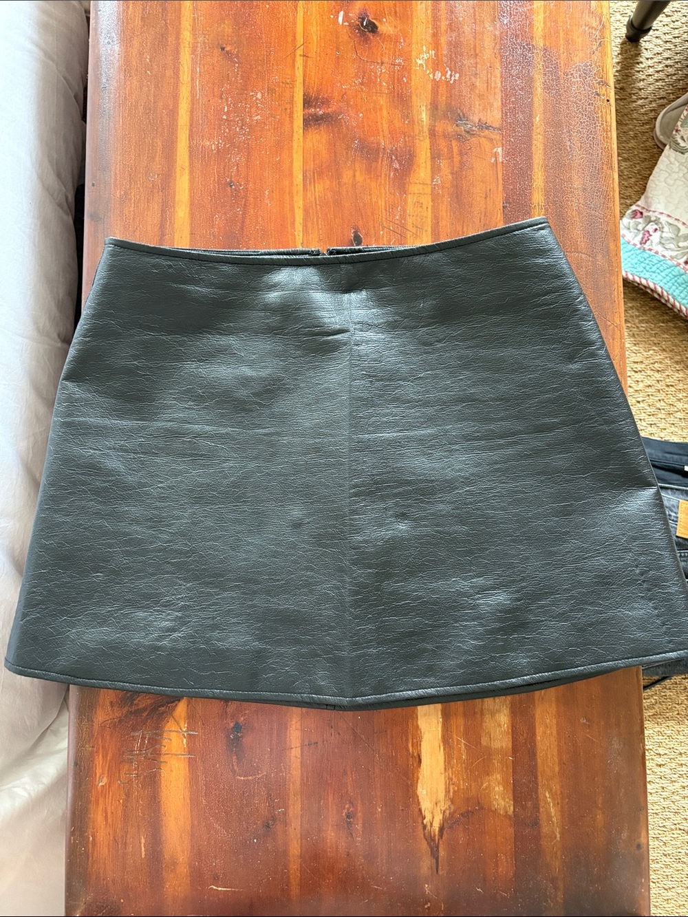 Tuckernuck Black Faux Leather Mini Skirt